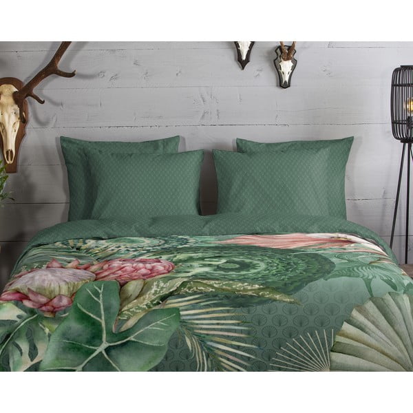 Zöld egyszemélyes flanel ágyneműhuzat 140x200 cm – HIP-image-2