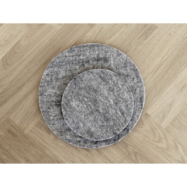 Felt Coaster acélszürke kötött gyapjúalátét, ⌀ 20 cm - Wooldot-image-1