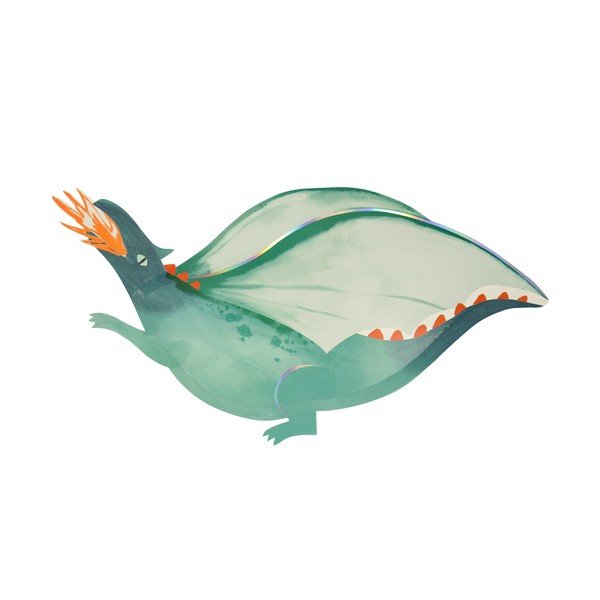 Egyszer használatos papír  tányér készlet 4 db-os Dragon – Meri Meri
