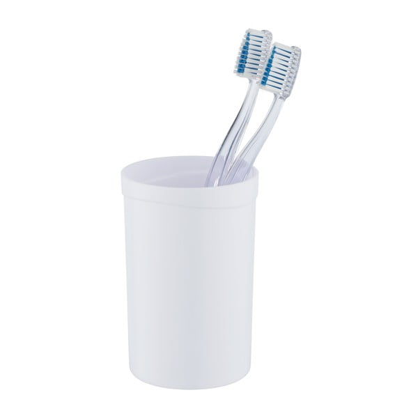 Fehér műanyag fogkefetartó pohár Vigo – Allstar