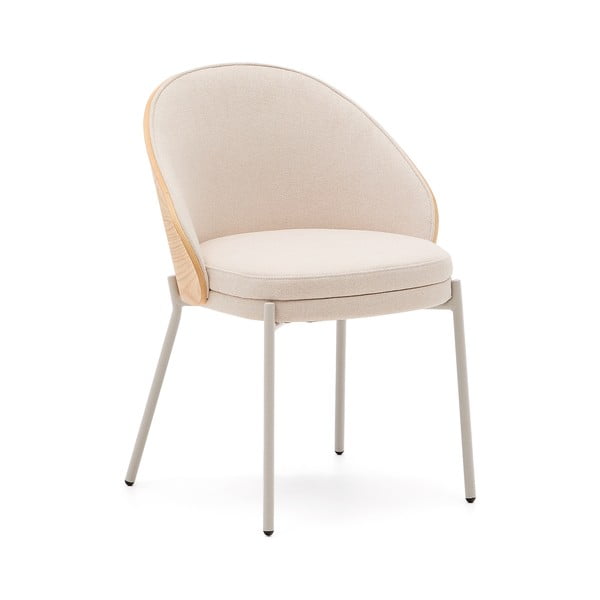 Krémszínű-natúr színű étkezőszék Eamy – Kave Home