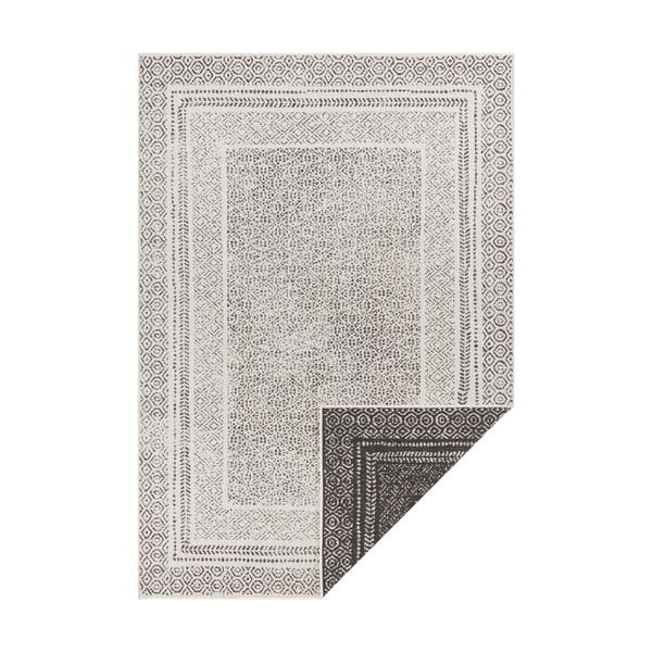 Berlin fekete-fehér kültéri szőnyeg, 120x170 cm - Ragami