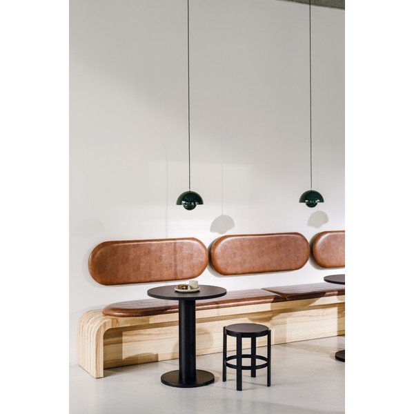 Kerek étkezőasztal tölgyfa dekoros asztallappal ø 65 cm Sool – noo.ma-image-1