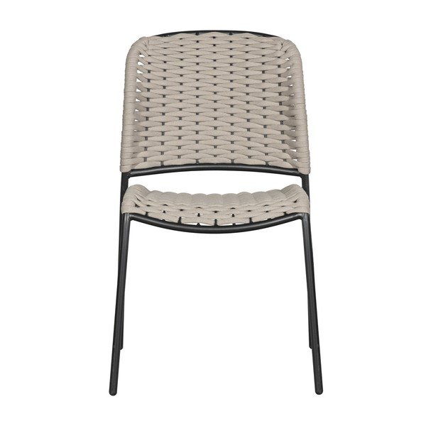 Fekete-bézs fém kerti szék szett 2 db-os Taku – Exotan-image-2