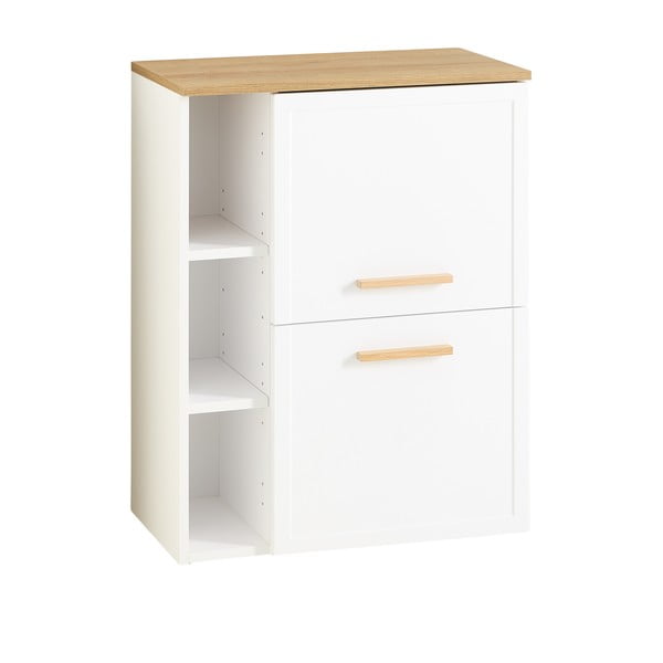 Fehér alacsony-fali fürdőszoba szekrény 77x60 cm Quickset 383 – Pelipal