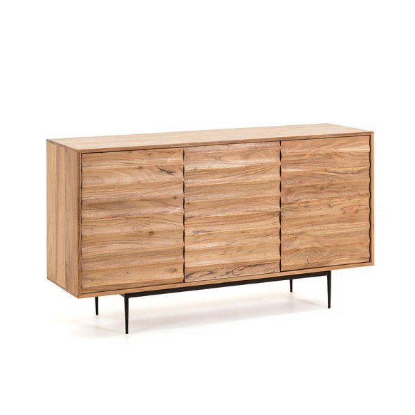 Delsie akácfa komód, 147 x 81 cm - Kave Home-image-2