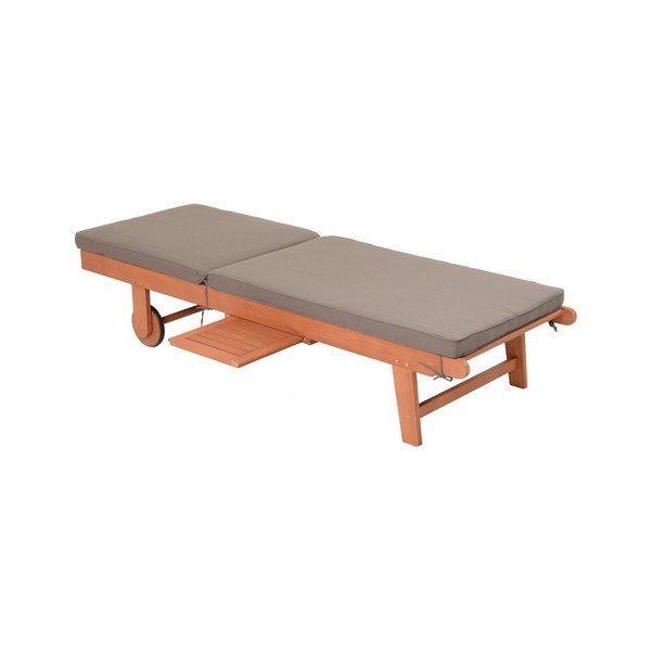 Szürke-natúr színű tömörfa kerti napozóágy San Diego – Garden Pleasure-image-4