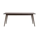 Sötétbarna bővíthető étkezőasztal tölgyfa dekorral 90x190 cm Yumi – Rowico