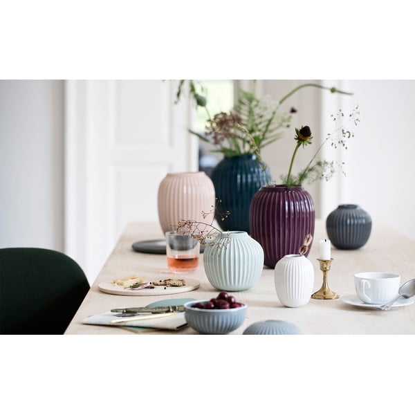 Hammershoi antracitszürke agyagkerámia váza, magasság 12,5 cm - Kähler Design-image-3