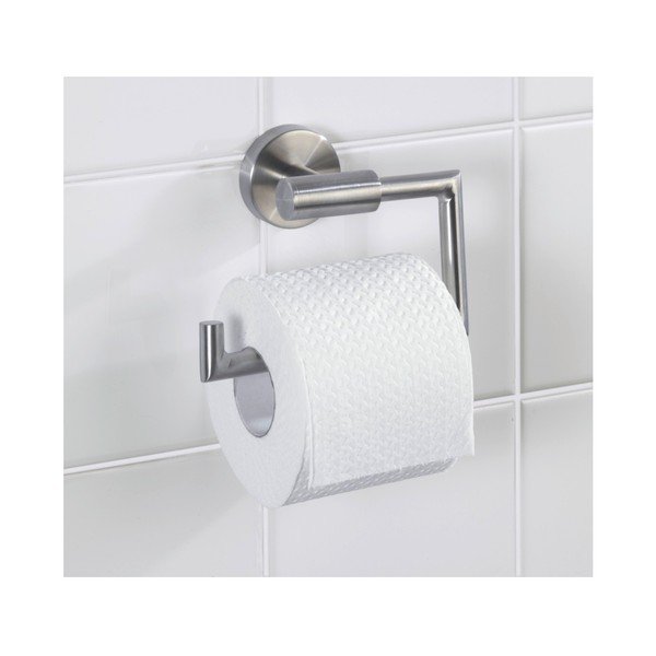 Matt ezüstszínű fali rozsdamentes acél WC-papír tartó Bosio – Wenko-image-1