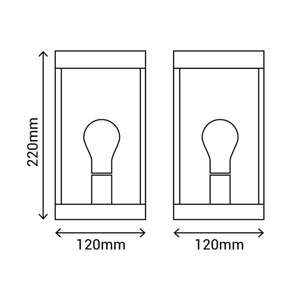 Fali kültéri lámpa (magasság 22 cm) – SULION-image-3