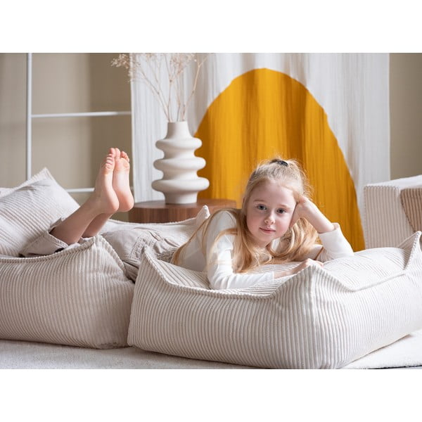 Krémszínű kordbársony gyerek babzsákfotel Chair – Wigiwama-image-3