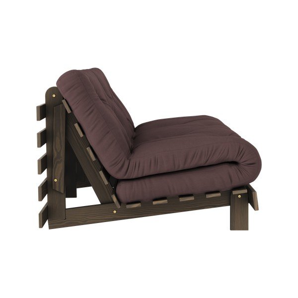 Sötétbarna kinyitható kanapé 160 cm Roots – Karup Design-image-4