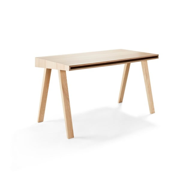 Litván kőrisfa íróasztal, 2 fiókos, 140 x 70 cm - EMKO-image-4