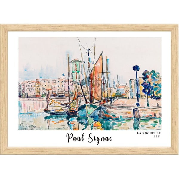 Keretezett poszter 75x55 cm Paul Signac – Wallity