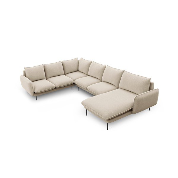 Vienna bézs U alakú kanapé, bal oldali - Cosmopolitan Design-image-3