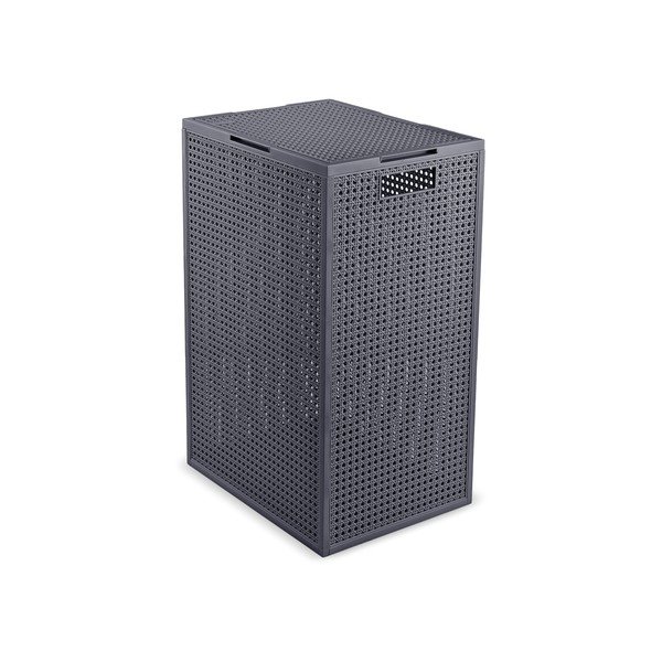 Sötétszürke újrahasznosított műanyag szennyeskosár 60 l Kaya – Curver