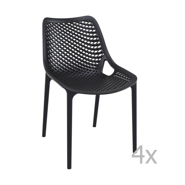 Grid Simple fekete kerti szék, 4 db - Resol