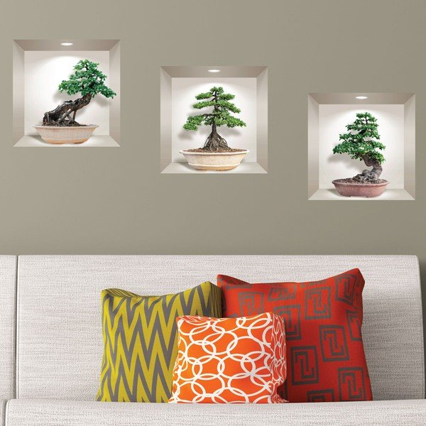 Ginseng Bonsai 3 db-os 3D falmatrica szett - Ambiance-image-1
