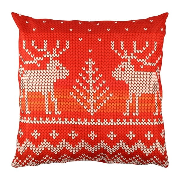 Christmas Knitting párna szarvas mintával