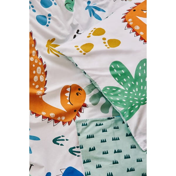 Egyszemélyes pamut gyerek ágyneműhuzat 140x200 cm Dinos – Bonami Selection-image-1