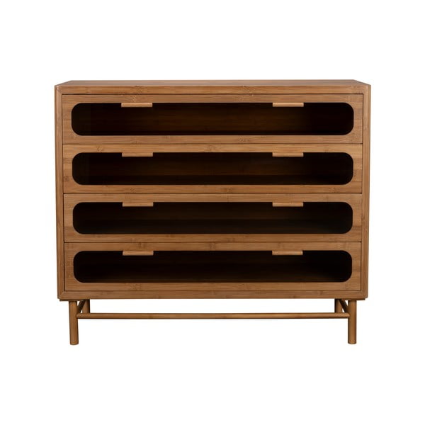 Natúr színű bambusz komód 105x88x38 cm Caroun – Dutchbone