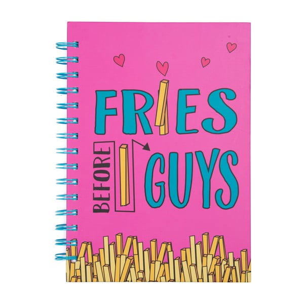 Fries Before Guys jegyzetfüzet, 120 lapos - Tri-Coastal Design