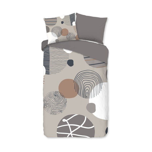 Szürke egyszemélyes-hosszabbított pamut ágyneműhuzat 140x220 cm Hendrik – Good Morning