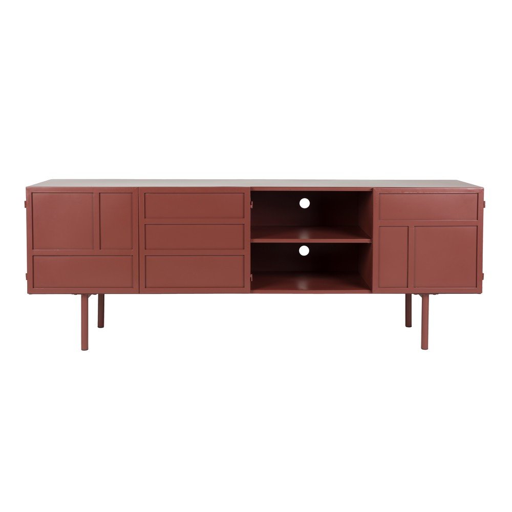 Piros fém TV-állvány 160x58x36 cm Davis – White Label