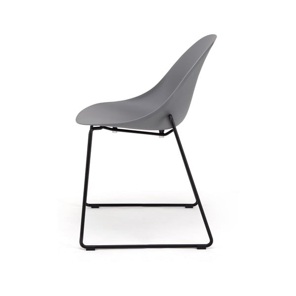 Viva 2 db szürke étkezőszék fekete talppal - Bonami Selection-image-3