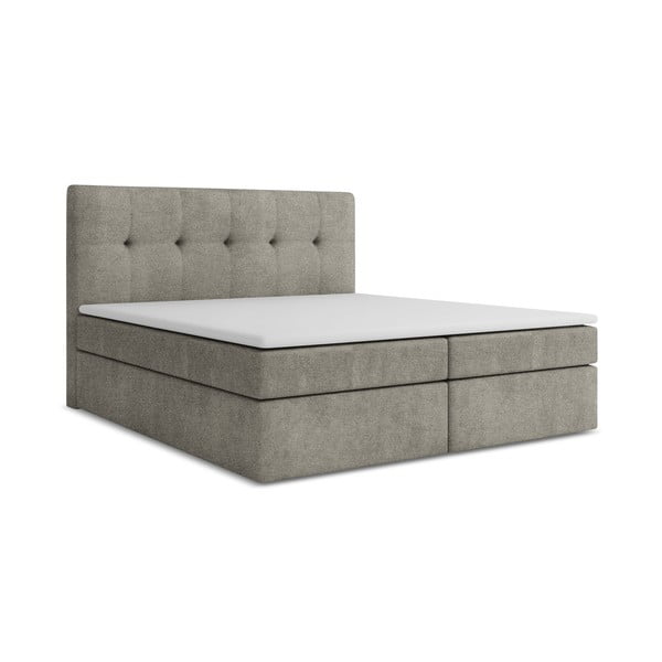 Szürke ágyneműtartós boxspring ágy 160x200 cm Palta – Makamii