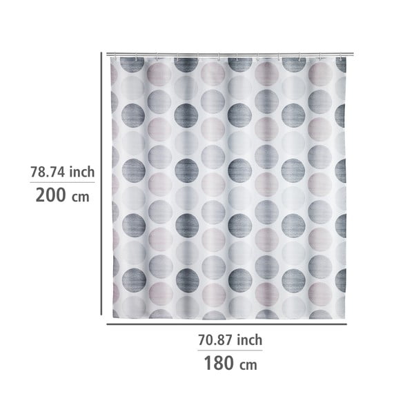 Zuhanyfüggöny 180x200 cm Pastel Dots – Wenko-image-1