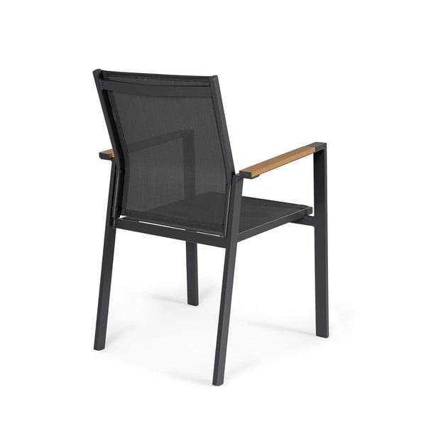 Antracitszürke fém kerti szék szett 4 db-os Heta   – Bizzotto-image-3