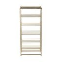 Aranyszínű fém bortartó polcos állvány, palackok száma 10 25x57x22,5 cm Dual Floor – PT LIVING