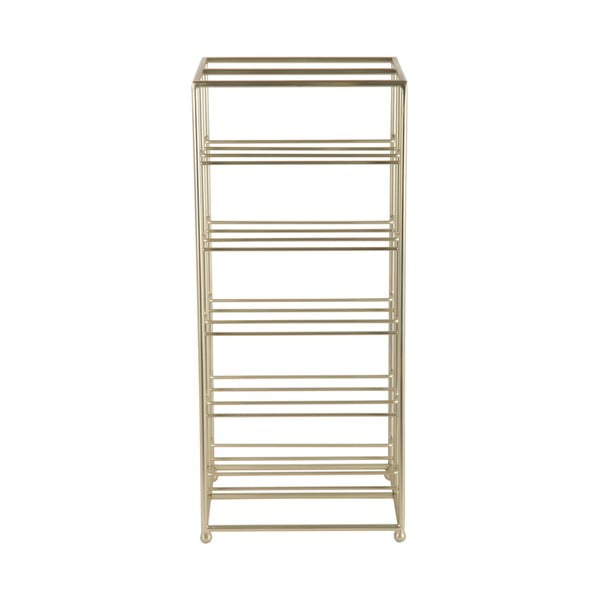 Aranyszínű fém bortartó polcos állvány, palackok száma 10 25x57x22,5 cm Dual Floor – PT LIVING