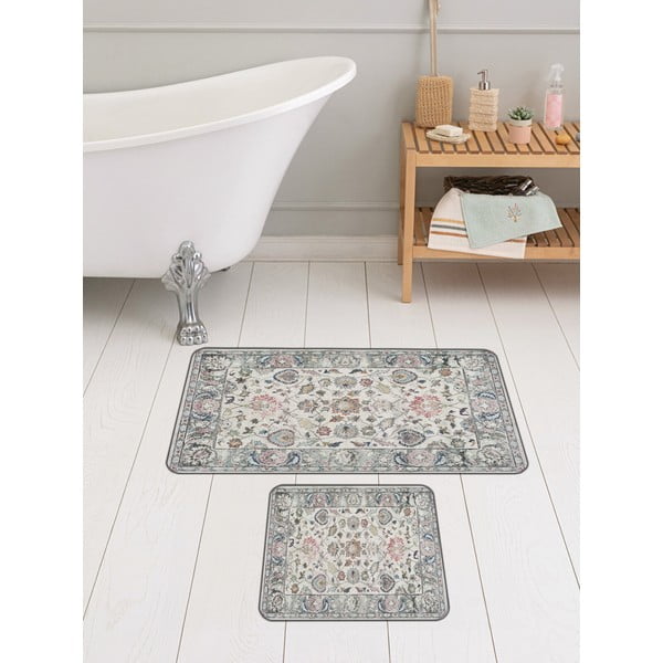 Szürke fürdőszobai kilépő szett 2 db-os 60x100 cm – Mila Home-image-4