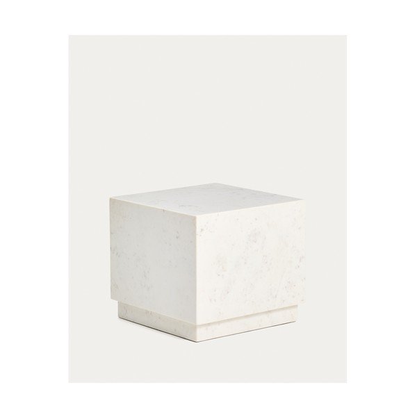 Márvány tárolóasztal 40x40 cm Sorein – Kave Home-image-3