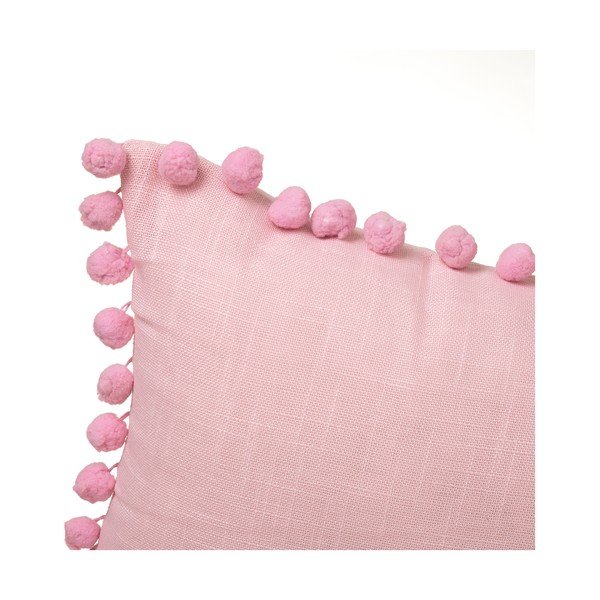 Pompon rózsaszín díszpárna, 50 x 30 cm - Casa Selección-image-2