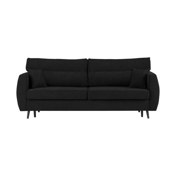 Brisbane háromszemélyes fekete kinyitható kanapé tárolóval, 231 x 98 x 95 cm - Cosmopolitan design