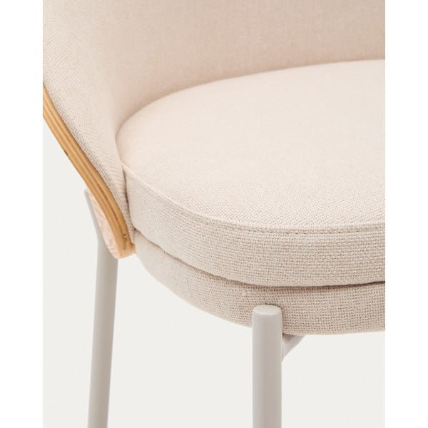 Bézs-világos natúr színű bárszék (ülésmagasság 77 cm) Eamy – Kave Home-image-2