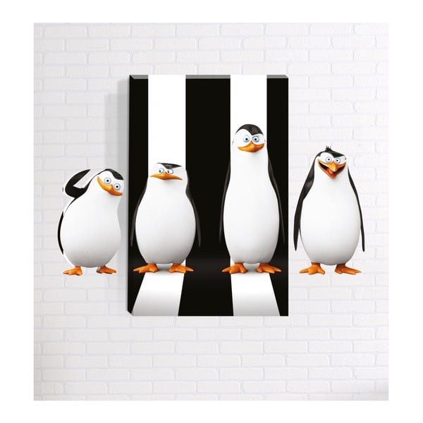 Madagaszkár pingvinjei 3D fali kép, 40 x 60 cm - Mosticx