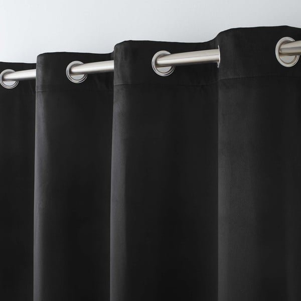 Fekete bársony termo függöny 140x260 cm Polarchic – douceur d'intérieur-image-2