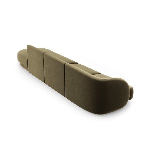 Zöld bársony kanapé 302 cm Miley – Micadoni Home-image-4