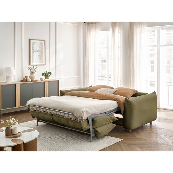 Zöld kinyitható kanapé 234 cm Ernest – Bobochic Paris-image-1