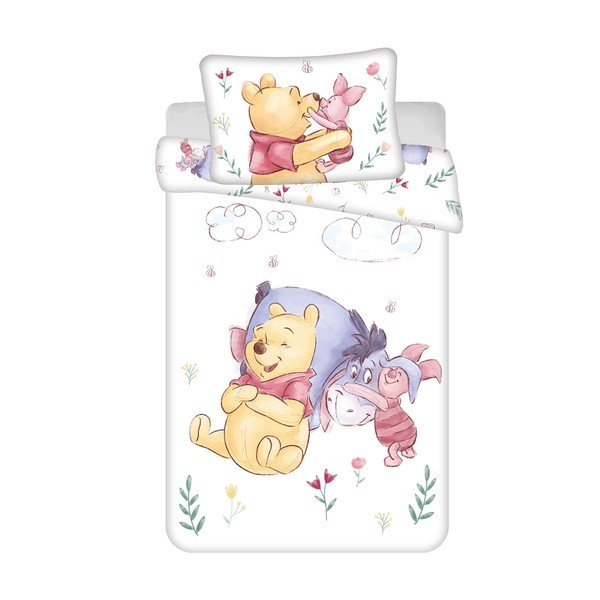Pamut gyerek ágyneműhuzat babaágyhoz 100x135 cm Winnie the Pooh "Pooh Hugs" – Jerry Fabrics