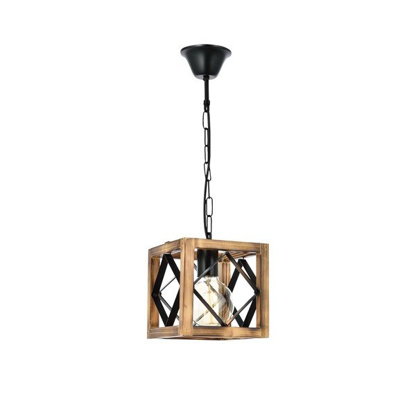 Zikzak Rustik fenyőfa függőlámpa