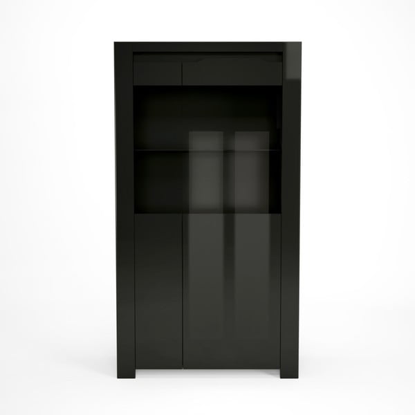 Orlando fekete üvegajtós szekrény, 92 x 168 cm - Artemob