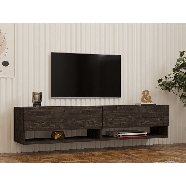 Antracitszürke TV-állvány 141x31x30 cm Arges – Kalune Design-image-1