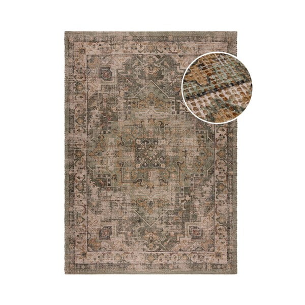 Khaki kézi szövésű jutakeverék szőnyeg 120x170 cm Selena Jute Traditional – Flair Rugs