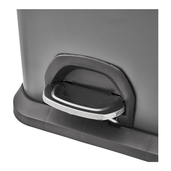 Rozsdamentes acél szelektív-pedálos szemetes 30 l Litros – Casa Selección-image-1